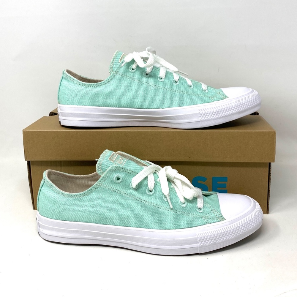 Converse Chuck Taylor All Star Low Top Mint Women's Canvas Size Sneakers 166745C - Picture 8 of 11